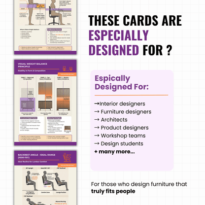Furniture Proportion & Ergonomics Mastercards